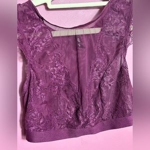 💙Torrid Lacy Sheer Maroon Bralette